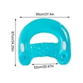 thumbnail image 3 of Eolstice Pool Float Sofa, Inflatable Water Lounger with Headrest, Blow Up Lounge for Adults, Kids, Teens, Outdoor Summer Beach Pool, Lake, Party Fun, 3 of 5