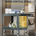 thumbnail image 7 of Dextrus Rolling Utility Cart with Lockable Wheels, High Density Polyethylene Gray, 7 of 7