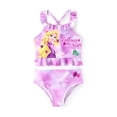 thumbnail image 1 of Traje de baño Disney Rapunzel, 2 piezas, para niña pequeña, 2T, morado, 1 of 6
