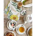 thumbnail image 4 of Yellow Daisy Kitchen Dish Towels for Drying Dishes Set of 4, Farmhouse Country Flower Leaf Plant Wood Grain Waffle Weave Microfiber Hand Tea Bathroom Towels Quick Dry & Absorbent Towel 15.7x23.6, 4 of 7