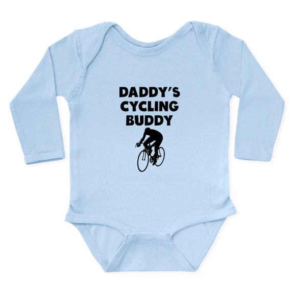 CafePress - Daddys Cycling Buddy Body Suit - Long Sleeve Cotton Baby Bodysuit