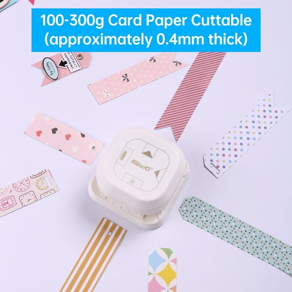 Corner Rounder Punch,Scrapbook Paper 4-in-1 Paper Craft With Auxiliary Sticker Diy Tool Eye With Punch Paper Fish Eye Rounder Punch In Oval/ Cutter In Slot Punch Squarer Puncher Pouche Paper