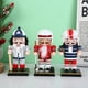 thumbnail image 2 of Piezas-títere de Cascanueces para niños, juguete de madera para decoraciones navideñas, soldado atleta, 1 unidad, 16cm, 2 of 5