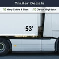 thumbnail image 4 of Set of 2 - 53' 53 ft 53 feet Trailer Length Vinyl Decal Sticker - Many Colors & Sizes - Trailer Sign Semi-Trailer Length Number Truck Safety Markings for Dry Van and Reefer Trailers (11" x 8", White), 4 of 8