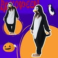 thumbnail image 2 of Veyryth Unisex Penguin Adult Onesie Pajamas, Polar Fleece Animal Pajamas，One-Piece Sleepwear for Men and Women Size L, 2 of 7