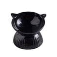 thumbnail image 2 of EcoNest Elevated Cat Bowl Adjustable Black & White Detachable Raised Cat Food Bowl Tilt Standing Vomiting Elevated Pet Bowl Tip Ceramic Raised Cat Bowl Cats & Small Dogs, 2 of 4