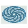 thumbnail image 1 of Spires Cutting Board, Computer Rendered Abstract Fractal Design Rotary Turning Futuristic Hole Tube Whirl Design, Decorative Tempered Glass Cutting and Serving Board, Large Size, Blue, by Ambesonne, 1 of 1