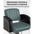 thumbnail image 2 of Baasha Luxurious Black and Gold Salon Chair, with Memory Sponge Cushions Hair Stylist Chair, 360° Swivel, Steel Frame, Weight Capacity up to 330 lbs, 2 of 6
