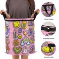 thumbnail image 3 of 50L Extra Large Popup Hamper Collapsible Laundry Basket With Zippered Lid 15.7x18.5in Cartoon Elements, 3 of 7