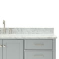 thumbnail image 5 of Ariel Cambridge 67 Inch Single Oval Sink Vanity With Carrara White Marble Countertop With 0.75 Edge In Grey, 5 of 10