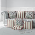thumbnail image 5 of Leafy Peacock Circles Throw Pillow with Removable Cover in Red 20x20, 5 of 6