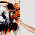 thumbnail image 3 of Orinice Panda Headphones Modern Art Bathroom Decor Set Colorful Luxurious Graphic Print Polyester Fabric Fashion Shower Curtain Set with Hooks 100% Polyester Home Bathtubs Bathroom Decoration 36x72, 3 of 7