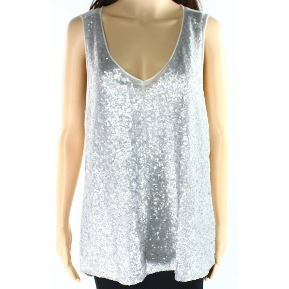 Cable & Gauge Cable & Gauge NEW Gray Womens Size XL Sequin