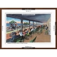 thumbnail image 5 of Art.com Hampton Beach, NH, Listening to the Band on the Casino Veranda Scene Art Print by Lantern Press, Brown Frame Wall Art, 29" x 21", 5 of 5