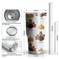 thumbnail image 6 of 30oz Happy Thanksgiving Turkey Fall Pumpkin Tumblers Stainless Steel Tumbler with Lid and Straw,Vacuum Insulated Double Wall Travel Tumbler Cups Mug with Cleaning Brush for Coffee,Tea, 6 of 7