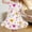 B Multicolor, variant on HAOTAGS Girls Casual Dress, Puff Short Sleeve Summer Flowy Ruffles Cute Prints Kids Sleepwear Dress Multicolor Size 8