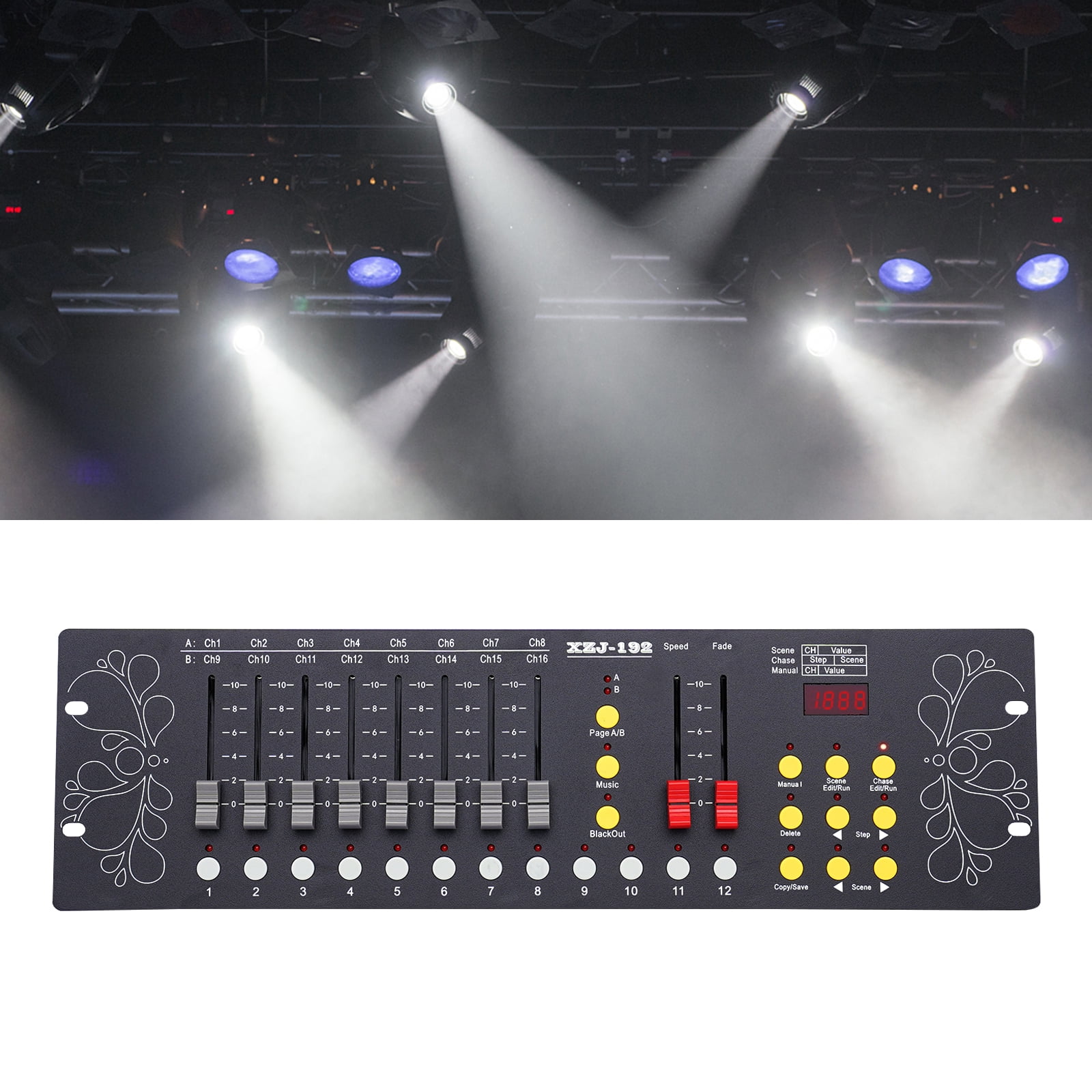 Miumaeov DMX Controller, DMX Console, Premium DMX Stage Lighting Controller Program, Easy Light Console for Stage & DJ Lighting