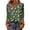 BZ26_Green, variant on Lumtrix Christmas Shirts for Women 2026 Graphic Print Top Fall 3/4 Sleeve V Neck Loose Fit Tunic Multicolor L