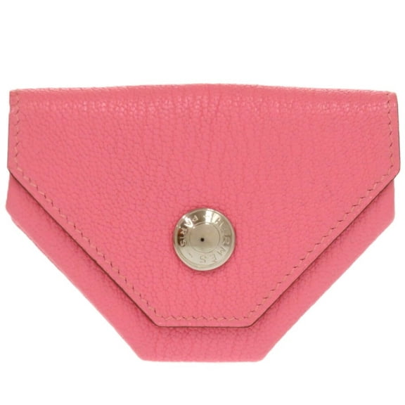Pre-Owned Hermes Levain Quatre Chevre Pink X Stamp 0449 Coin Case HERMES (Good)
