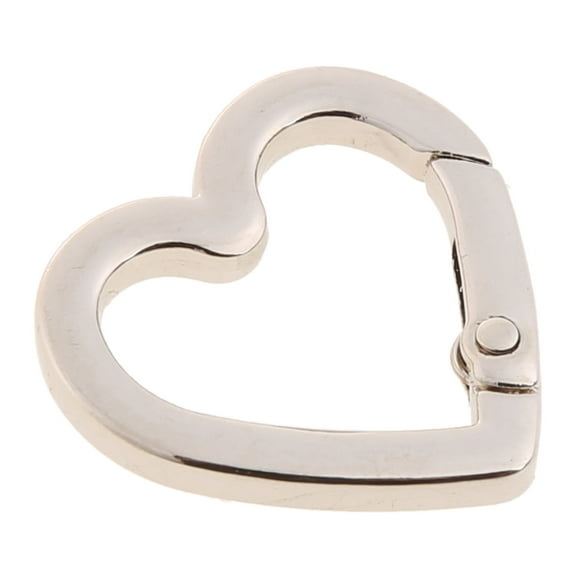 Sturdy Alloy Spring O Spring Clip Heart Shape Carabiner,Metal Triggers Rings Firm Clasp Hook