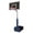 Grey, variant on Rampage Eclipse Steel-Glass Portable Basketball System, Sienna Orange