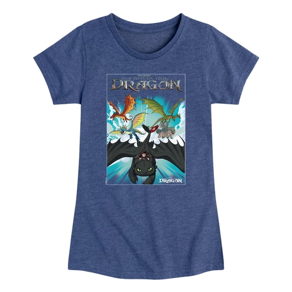 How to Train Your Dragon - Dragon Poster - Youth Girls Short Sleeve T-Shirt