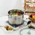 thumbnail image 4 of Shisuyan Stainless Steel Soup Pot Multifunctional Pot Practical Hot Pot with Glass Lid, 4 of 9