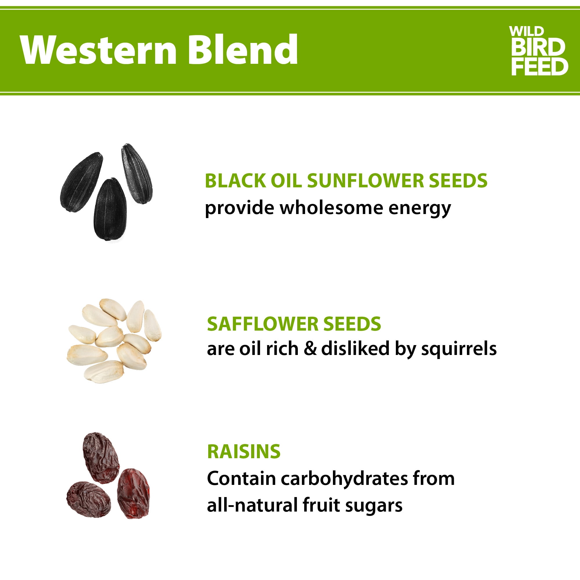 (3 pack) Western Regional Blend Wild Bird Food, Dry, 1 Count per Pack, 5 lb. Bag