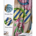 thumbnail image 3 of Colorful Flip Flops Blackout Curtains for Bedroom Living Room Darkening Curtains 63 Inches Long Summer Blue Beach Ocean Window Curtain 2 Panels Set Insulated Window Treatment Grommet Drapes 42"x63", 3 of 9