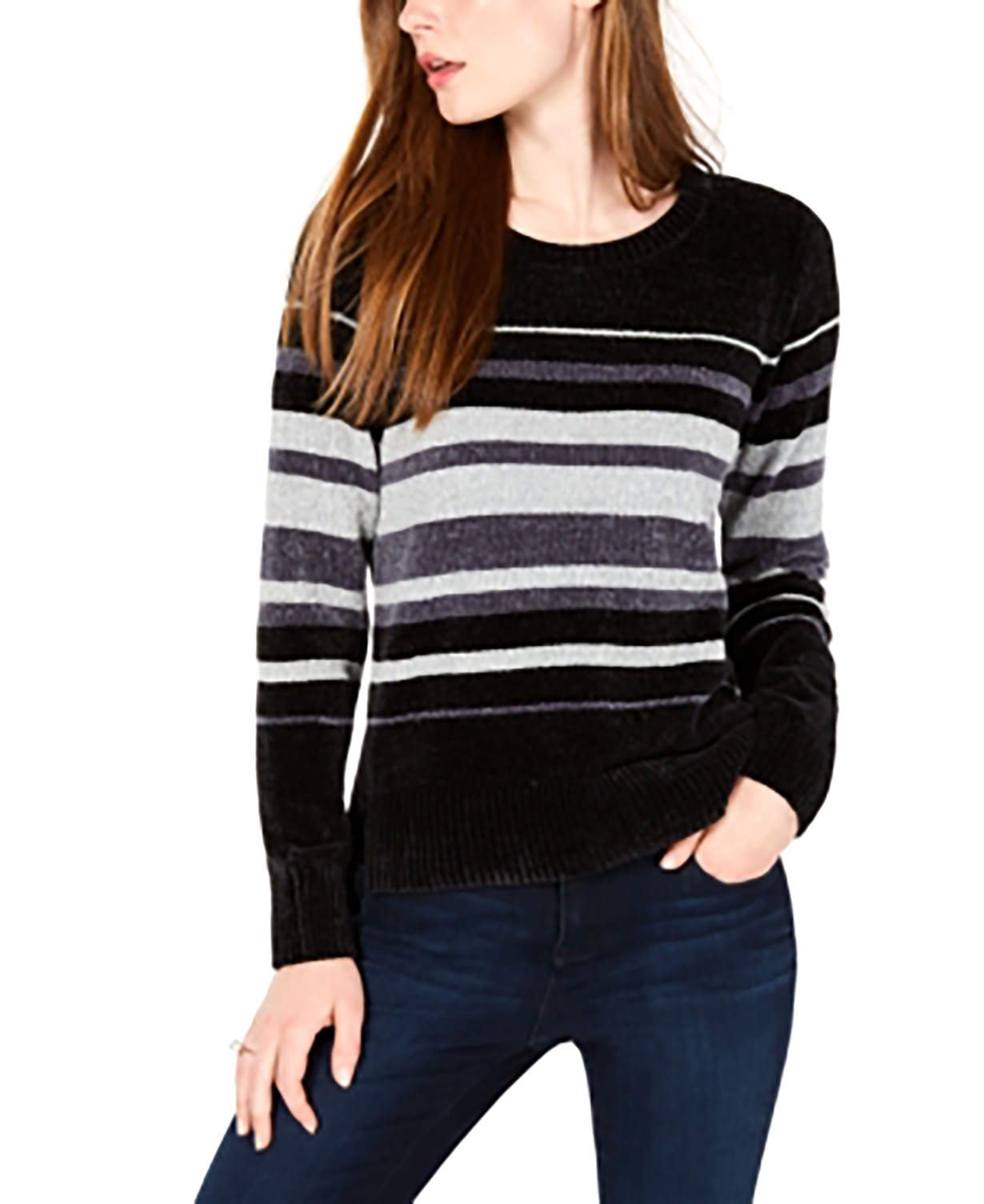 black chenille sweater