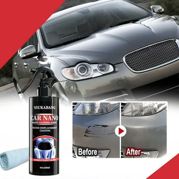 Spray de cera automática 120ml | Agente de recubrimiento con nanocristal | Cera líquida para envasado en agua | Protección Hidrofóbica | Acabado brillante resistente a arañazos | Aplicación fácil