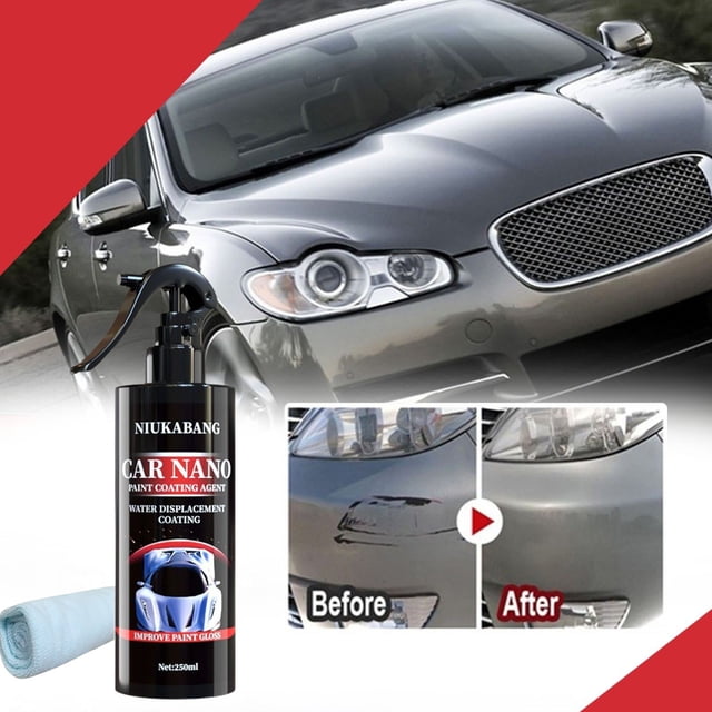 Spray de cera automática 120ml | Agente de recubrimiento con nanocristal | Cera líquida para envasado en agua | Protección Hidrofóbica | Acabado brillante resistente a arañazos | Aplicación fácil