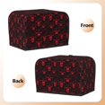 thumbnail image 3 of Vsdgher Red Skulls 2 2 Slice Toaster Cover, Appliance Covers Toaster Cover Fits for Most Standard 2 slice Toasters, 3 of 7