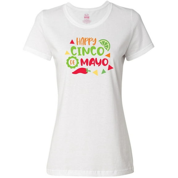 Inktastic Happy Cinco De Mayo with Lime and Red Pepper Women's T-Shirt
