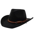thumbnail image 2 of Classic Cowboy Style Statement Hat Designed for Travel Sun Suede Velvet Western Headwear, 2 of 4