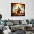 thumbnail image 4 of Vintage Easter Christian Jesus Wall Art Jesus Leaves the Tomb Canvas Painting Resurrected Savior Leaves the Tomb He Is Risen Posters Prints for Church Home Bedroom living room Home Wall Decor Framed, 4 of 5