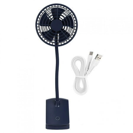 

Mini Desktop Desk Fan Rechargeable Clip-on Car Office Blue