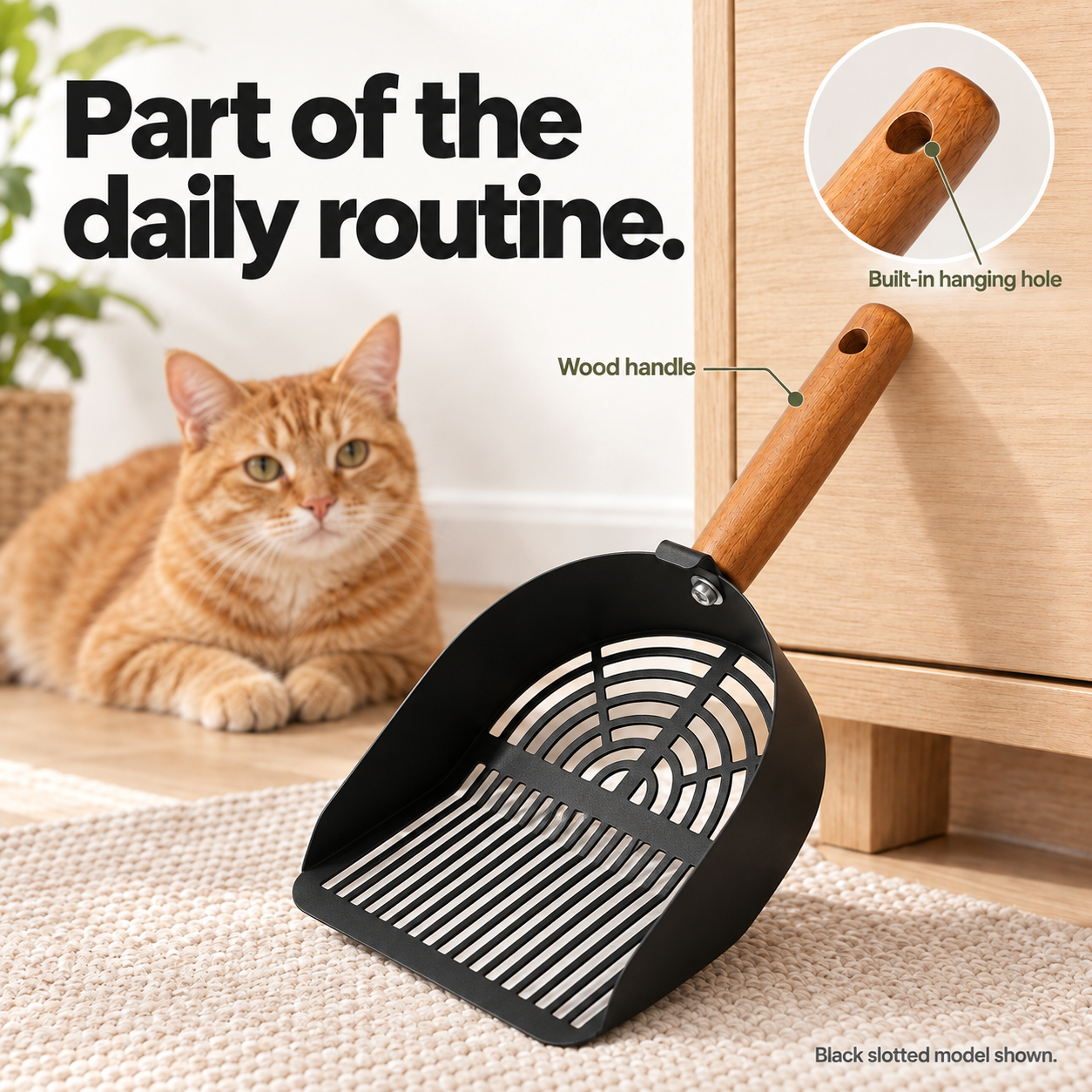 CrazyMall Stainless Steel Cat Litter Scoop with Wall Holder photo 8