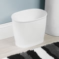 thumbnail image 3 of iDesign Small Oval Plastic Bathroom Trash Can, Made in USA, 12'' x 8'' x 10'', White, 3 of 5