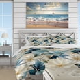 thumbnail image 3 of Designart "Symphony Of The Coastal Tropics" Beige Tropical Bedding Covert Set - Tropical Bed Set With 2 Shams, 3 of 5