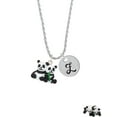 thumbnail image 2 of Delight Jewelry Resin Panda Bear Best Friends Silvertone Script Initial Disc - Z - Charm Necklace, 20"+3", 2 of 4