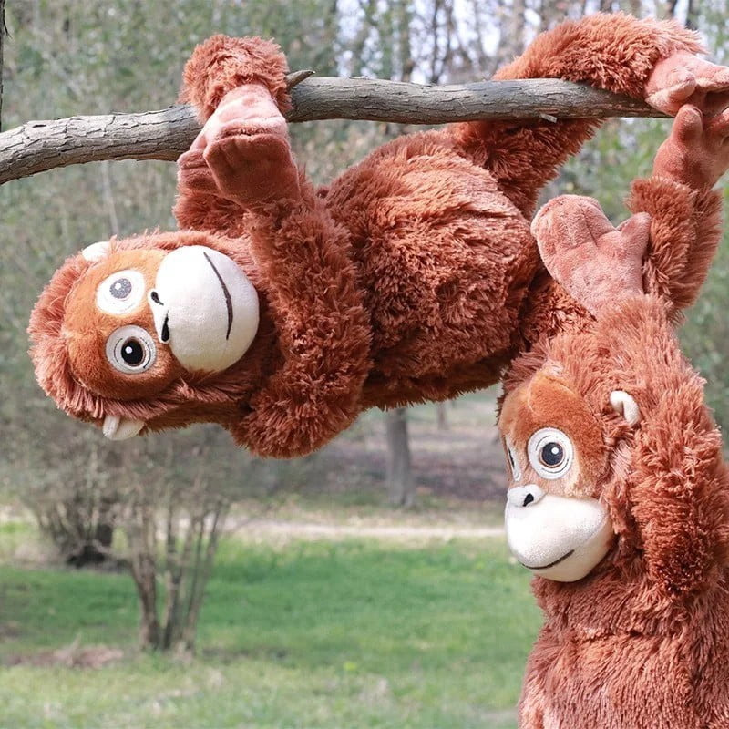 Esterze Punch Orangutan Djungeskog Brown Plush 26in Punch Monkey Plushie Perfect for Birthday Easter Holiday Gifts