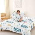 thumbnail image 4 of Catabedysis Minimal Camping Full Size Comforter Sets,Mountain Tent Pattern Bedding Comforter Set For Boys,Multicolor,Polkadot Reversible,3 Pieces,1 Comforter and 2 Pillowcases, 4 of 7
