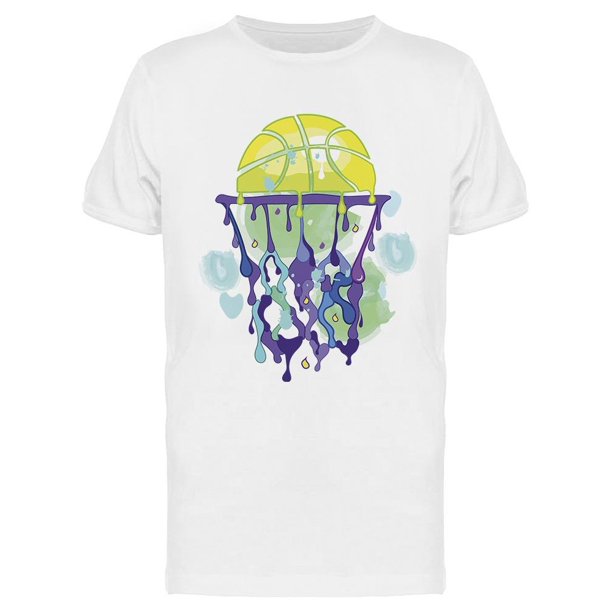 Basketball Dripping Paint TShirt Men Image by Shutterstock Medium