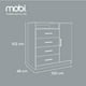 thumbnail image 3 of Mobi Cómoda Ropero 100cm Madera Malta Fresno 4 Cajones Mobi Muebles Comoda Malta, 3 of 9