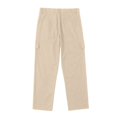 thumbnail image 4 of Homenesgenics Mens Pants Solid-Color Mid-Length Linen-Style Casual Pants with Pockets and Button Design Loose-Fit and Breathable Beige XXL, 4 of 9