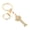 Gold Tone, variant on Initial Letter Keychain, Letter O Charm with Crystal Diamonds for Bag Backpack DIY Craft, Gold Tone