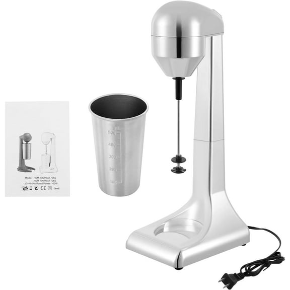 Milkshake maker Drink Mixer Stainless Steel Milk Mixer 2-Speed Shake Drink Combination Stirring Frother with Cup 500 ml/28.16 oz