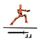 thumbnail image 1 of Titan 13 Action Figure, T13 Action Figure Robot, Stikbot Toys with Weapon Accessories, 3D Printed Action Figures Toys, Multi-jointed Movable Stick Bots Articulated Robot, Bot Figures (Saffron), 1 of 2