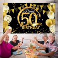 thumbnail image 4 of Birthday Party Banner Home Birthday Theme Backdrop Background Wall Decoration, 50 Years Old, 4 of 9